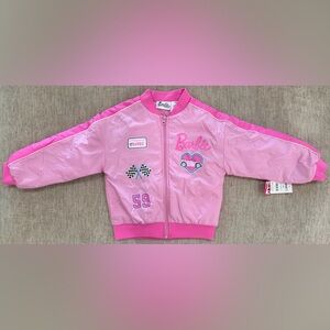 Barbie Pink Racing Jacket with Logo